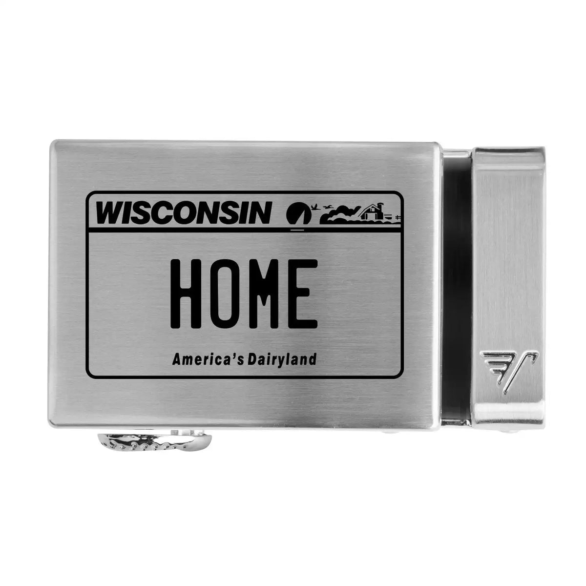 Wisconsin License Plate 40mm Buckle